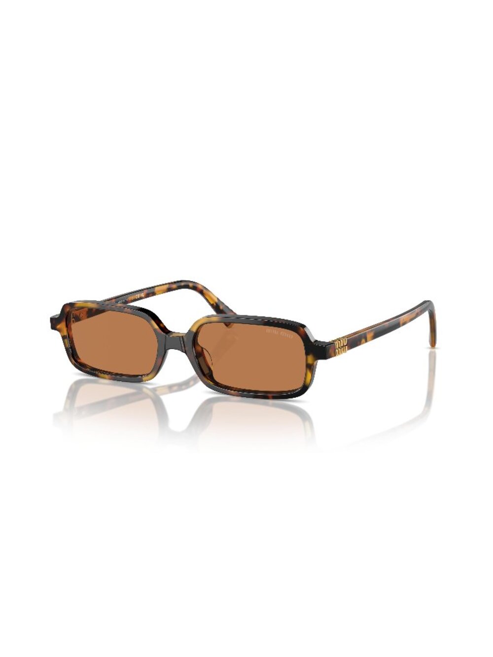 New Miu Miu Women's Sunglasses Havana Square Brown Lens Acetate Frame MU 11ZS 51